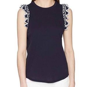 NWOT Kate Spade Eyelet Sleeveless T-Shirt